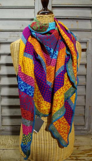 Preview: Dreiecktuch Grace bunt von invero aus reiner Baumwolle